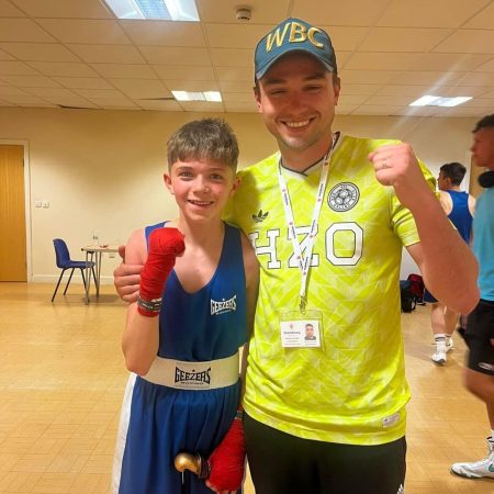 kieran gething with another boxer from abergavenny juniors