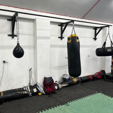 photos of punchbags in abergavenny boxing club